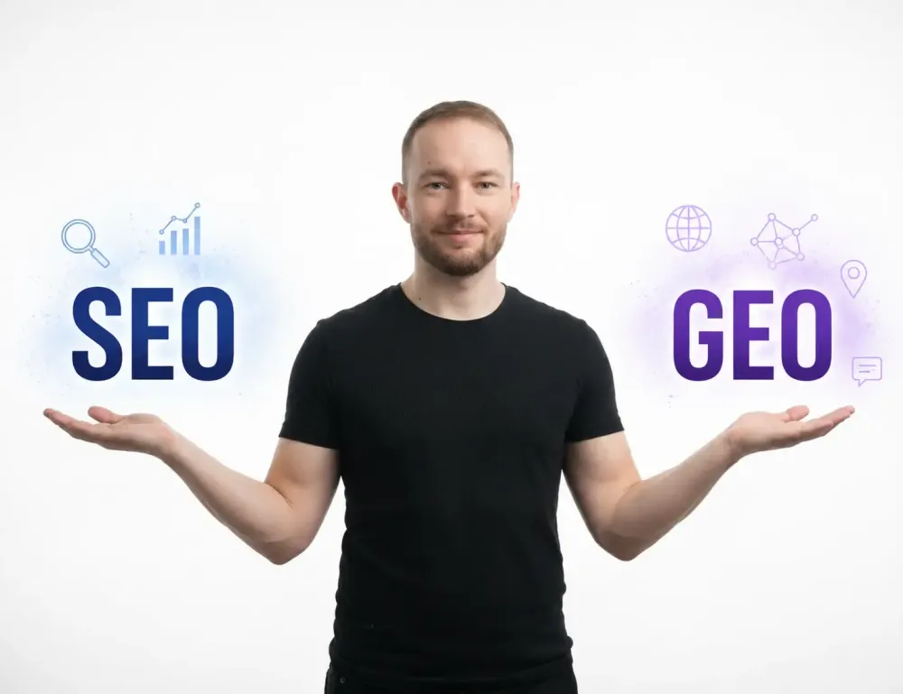 Artur Misiewicz zeigt den Unterschied zwischen SEO und GEO-Optimierung
