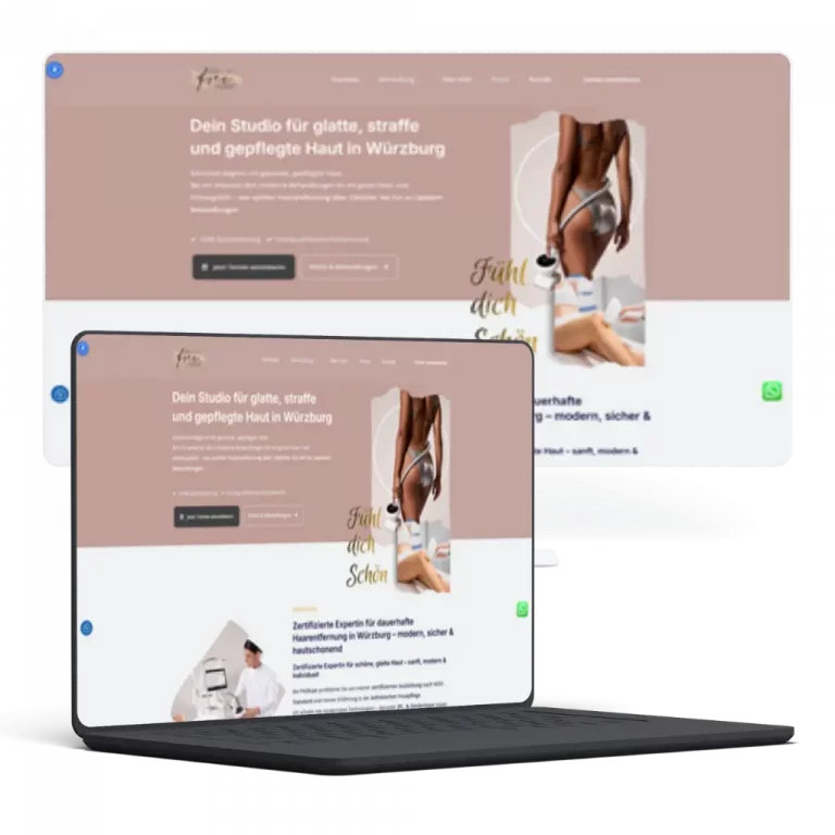 Website-Design und Local SEO Case Study für Freihaar – Beauty Studio in Würzburg