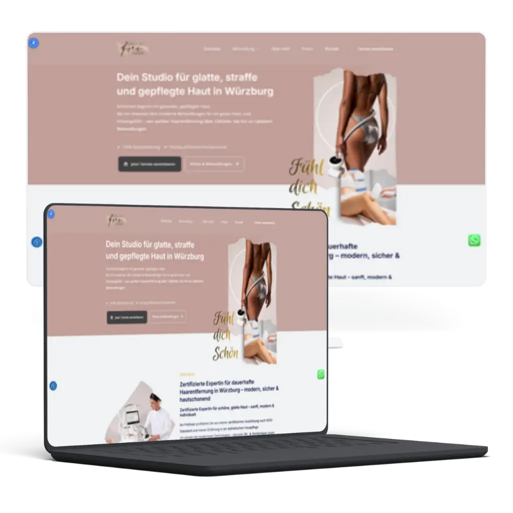 Website-Design und Local SEO Case Study für Freihaar – Beauty Studio in Würzburg
