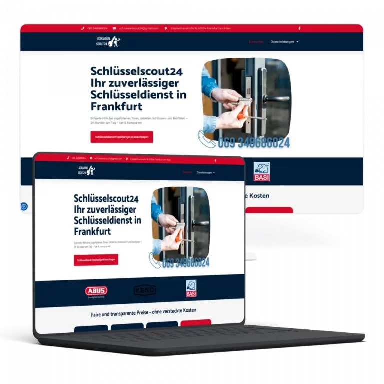 Website-Design und Local SEO Case Study für Schlüsselscout24 – Schlüsseldienst Frankfurt